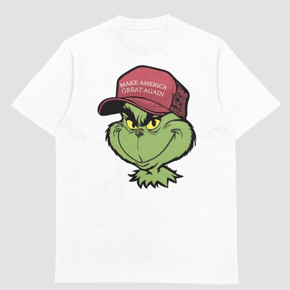 MAGA Grinch Wearing A Hat T-shirt 100% Cotton - Picture 2 of 4